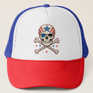 Casquette Drapeau américain Patriotique Skull and Crossbones