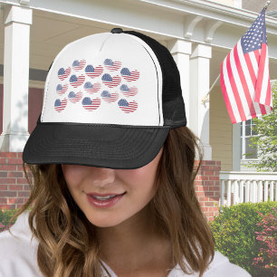 Casquette Drapeau Américain Rouge Blanc Bleu Patriotique
