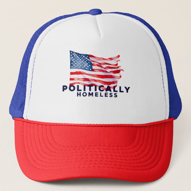 Casquette Drapeau américain sans-abri politique États-Unis (Devant)