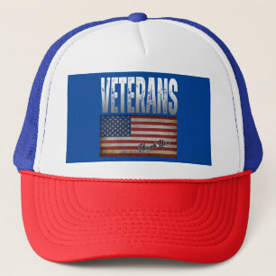 CASQUETTE DRAPEAU AMÉRICAIN VÉTÉRANS MERCI 4 JUILLET
