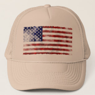 Casquette Drapeau américain vintage déchiré en lambeaux