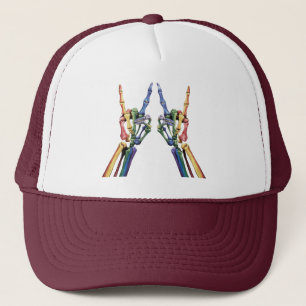 Casquette Drapeau arc-en-ciel LGBTQ cool main de squelette g