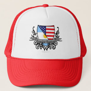 Casquette Drapeau Argentin-Américain de bouclier
