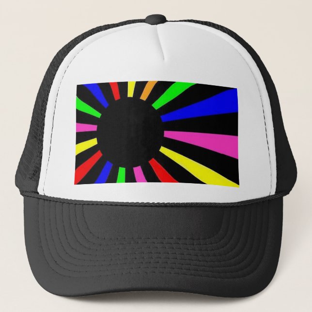 Casquette Drapeau au néon du monde (Devant)
