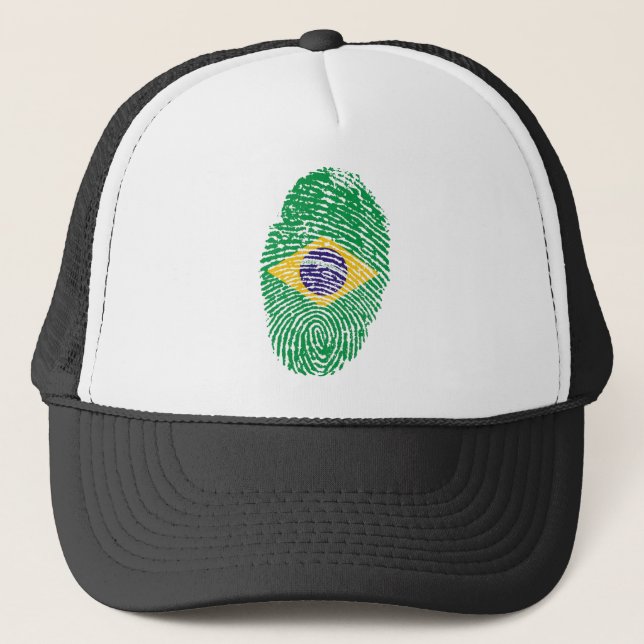 Casquette Drapeau brésilien d'empreinte digitale de contact (Devant)
