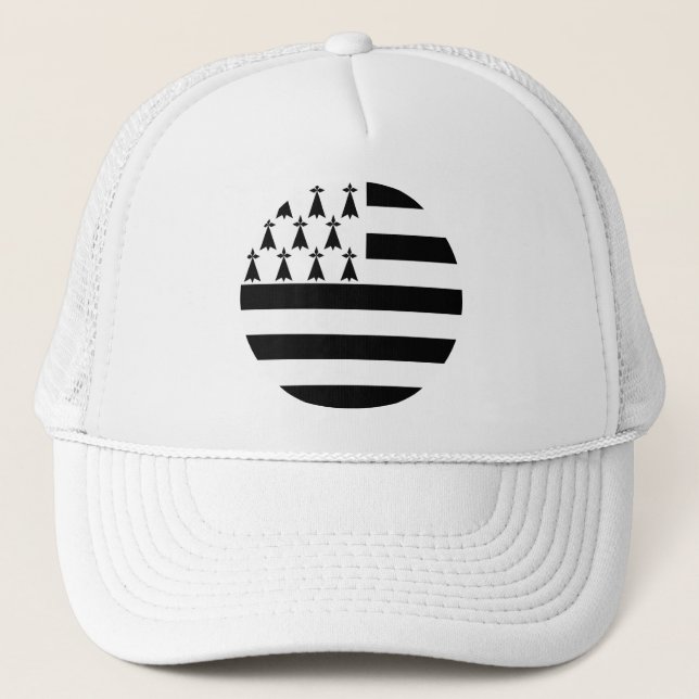 Casquette Drapeau breton (Gwenn-ha-du) Trucker Hat (Devant)