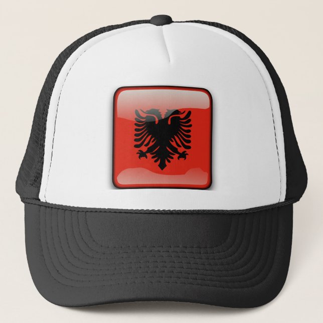 Casquette Drapeau brillant albanais (Devant)