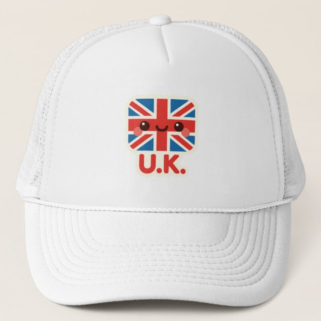 Casquette Drapeau britannique de Kawaii - Design britannique (Devant)