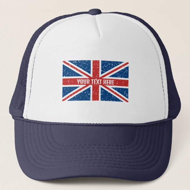 Casquette Drapeau britannique personnalisé T-Shirt (Devant)
