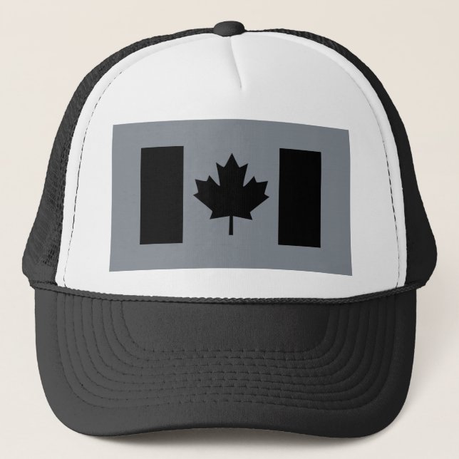 Casquette Drapeau canadien en style noir (Devant)