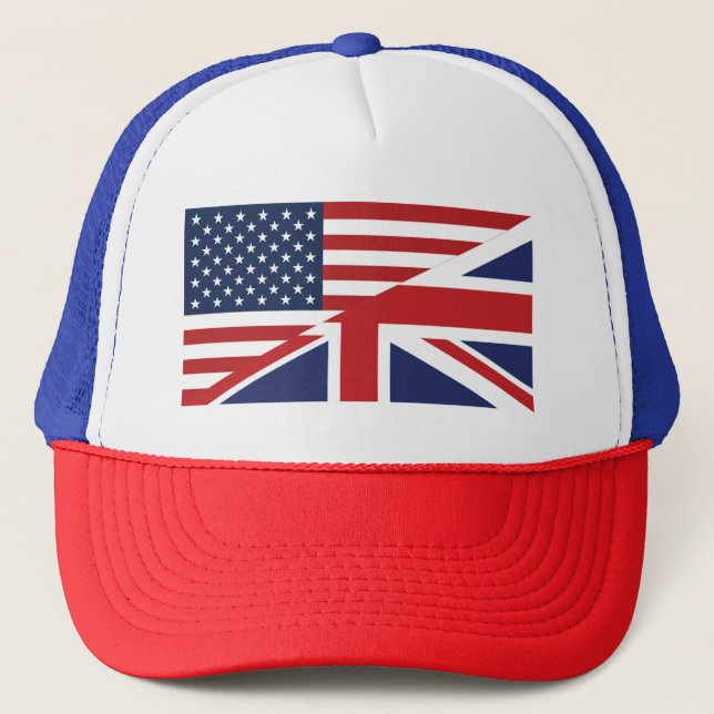 Casquette Drapeau combiné américain-britannique (Devant)