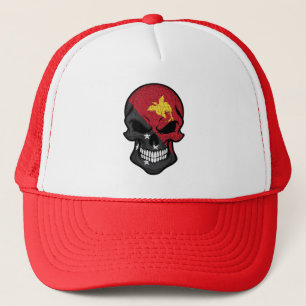 Casquette Drapeau crâne souriant Papouasie-Nouvelle-Guinée