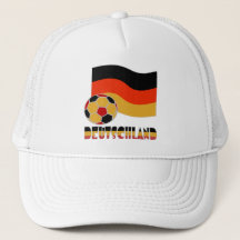 Drapeau d'Allemagne avec ballon de football bordur