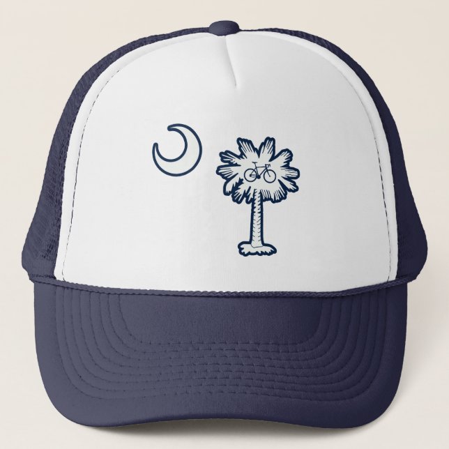 Casquette Drapeau de Caroline du Sud Vélo Arbre Palm (Devant)