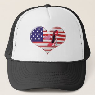 Casquette Drapeau de coeur des Etats-Unis et chaussure