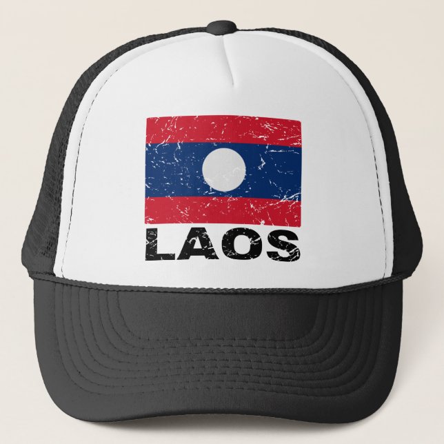Casquette Drapeau de cru des Laotiens (Devant)