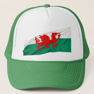 Casquette Drapeau de dragon rouge gallois, Galles patriotiqu