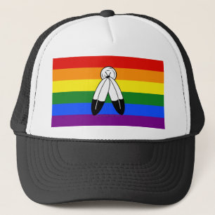 Casquette Drapeau de fierté bispirituel de SlipperyJoe's sym