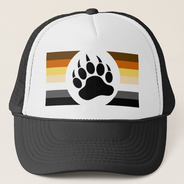 Casquette Drapeau de fierté des ours gays et patte d'ours (Devant)