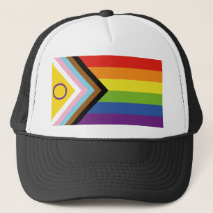 Casquette Drapeau de fierté intersexe de SlipperyJoe's fond 