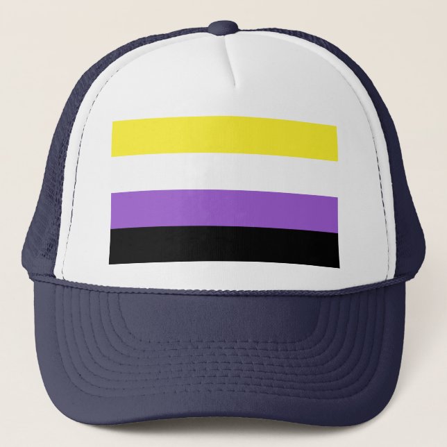 Casquette Drapeau de fierté non binaire (Devant)