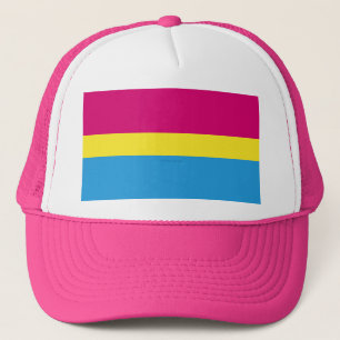 Casquette Drapeau de fierté pansexuelle SlipperyJoe rose amb