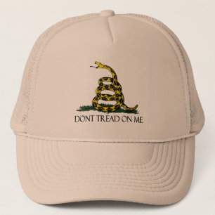 Casquette Drapeau de Gadsden, arrière - plan jaune