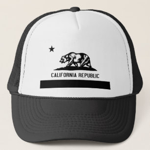 Casquette Drapeau de la Californie avec l'ours dans le noir
