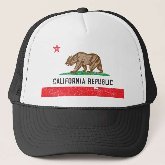 Casquette Drapeau de la Californie vintage (Devant)