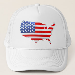 Casquette Drapeau de la carte patriotique des USA