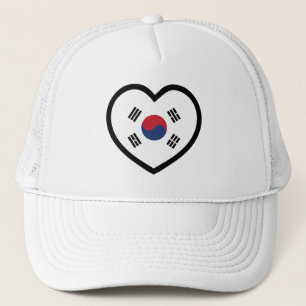 Casquette Drapeau de la Corée du Sud Cœur