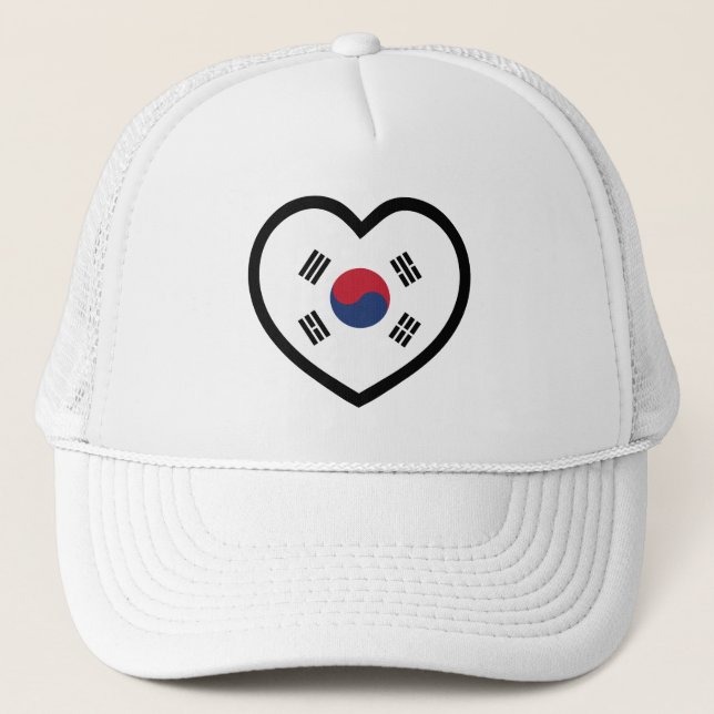 Casquette Drapeau de la Corée du Sud Cœur (Devant)