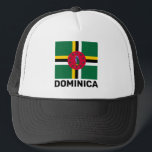 Casquette Drapeau de la fierté de la Dominique<br><div class="desc">Célébrez l'esprit vibrant de "l'île de la nature des Caraïbes" avec ce chapeau de camionneur de haute qualité au drapeau de la Dominique. Avec le drapeau national saisissant - avec le perroquet de Sisserou emblématique et les dix étoiles vert citron représentant les paroisses de l'île - ce chapeau est une...</div>