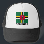Casquette Drapeau de la fierté de la Dominique<br><div class="desc">Célébrez l'esprit vibrant de "l'île de la nature des Caraïbes" avec ce chapeau de camionneur de haute qualité au drapeau de la Dominique. Avec le drapeau national saisissant - avec le perroquet de Sisserou emblématique et les dix étoiles vert citron représentant les paroisses de l'île - ce chapeau est une...</div>