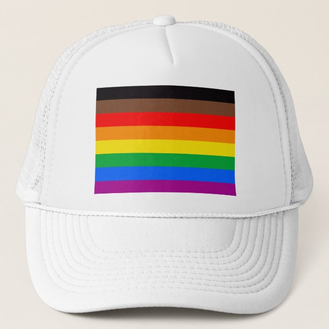 Casquette Drapeau de la fierté LGBTQ (8 bandes) (Devant)
