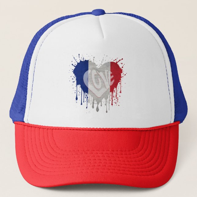 Casquette Drapeau de la France amour (Devant)