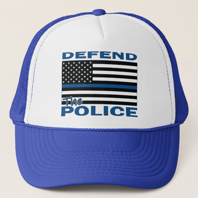 Casquette Drapeau de la ligne bleue-POLICE-DÉFENSE (Devant)