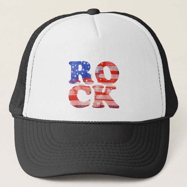 Casquette drapeau de la musique rock américaine (Devant)