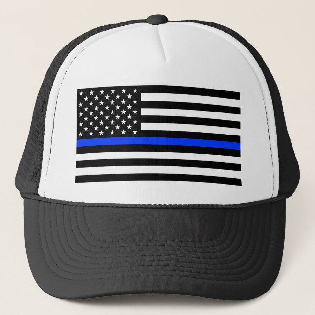 Casquette Drapeau de la police Thin Blue Line (Devant)
