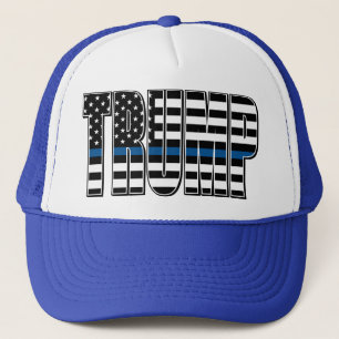 Casquette Drapeau de la police Trump-Blue Line