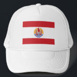 Casquette Drapeau de la Polynésie française<br><div class="desc">Drapeau patriotique de la Polynésie française.</div>