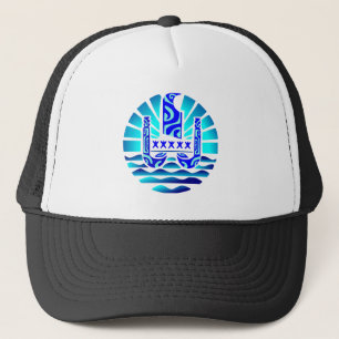Casquette Drapeau de la Polynésie française (bleu)