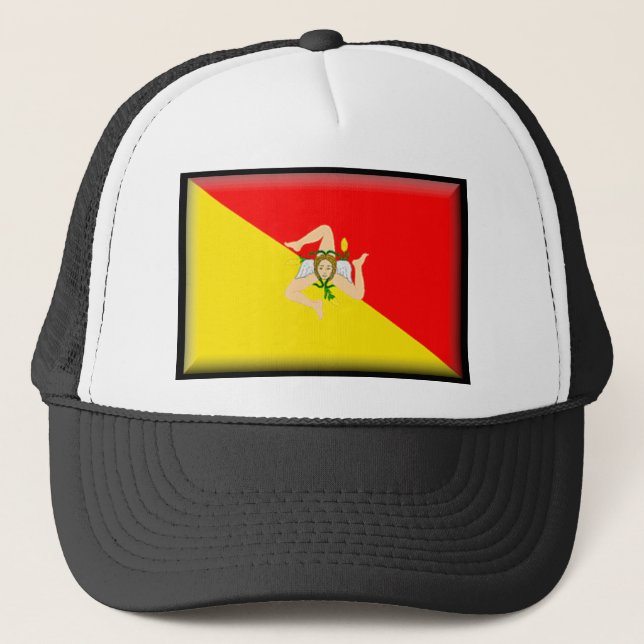 Casquette Drapeau de la Sicile (Devant)