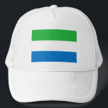 Casquette Drapeau de la Sierra Leone<br><div class="desc">Drapeau patriotique de la Sierra Leone.</div>