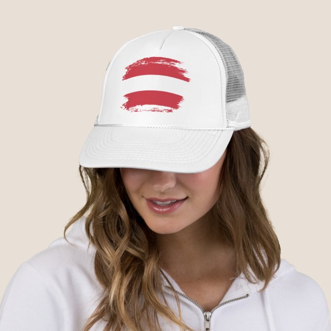 Casquette Drapeau de l'Autriche (En situation)