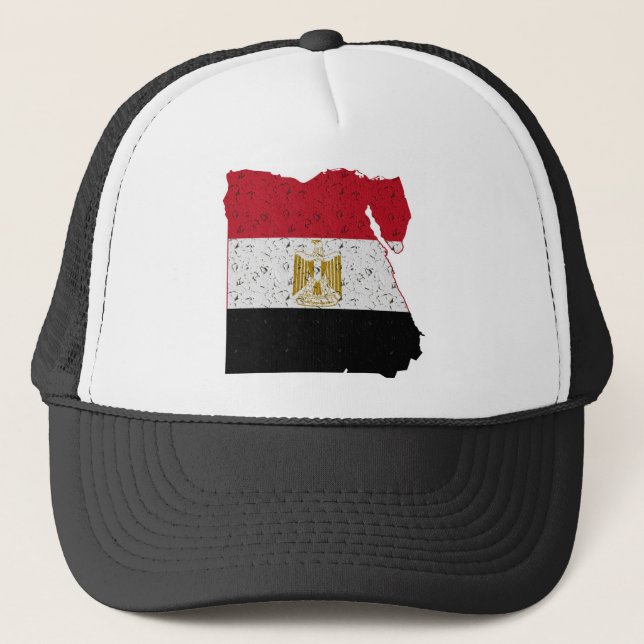 Casquette Drapeau de l'Égypte Carte Effet de craquelure (Devant)