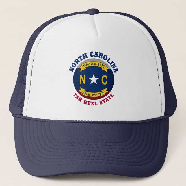 CASQUETTE DRAPEAU DE L'ÉTAT DE CAROLINE DU NORD TAR HEEL CHA (Devant)