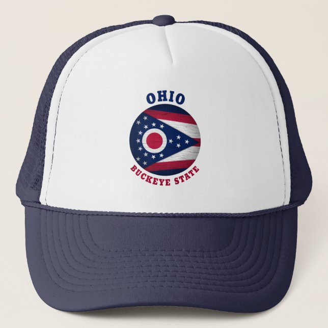 Casquette Drapeau de l'État de l'OHIO BUCKEYE Chapeau de cam (Devant)