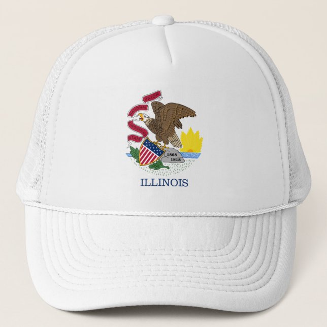 CASQUETTE DRAPEAU DE L'ILLINOIS (Devant)