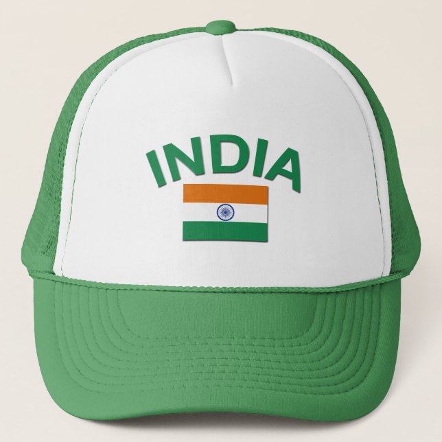 Casquette Drapeau de l'Inde (Devant)